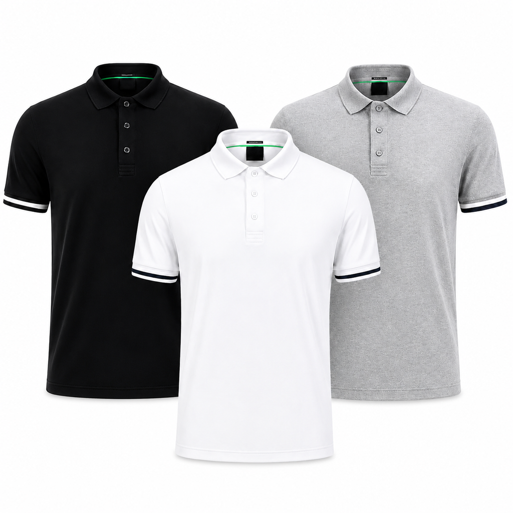 3-Pack Essential Polo Shirts