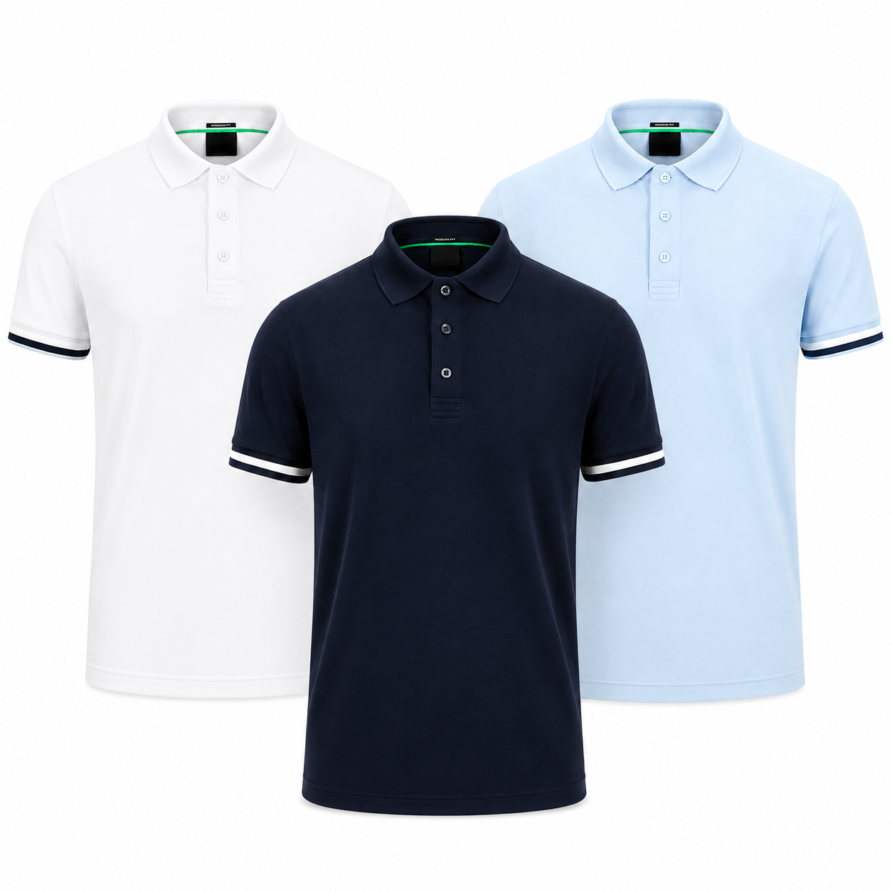 3-Pack Essential Polo Shirts
