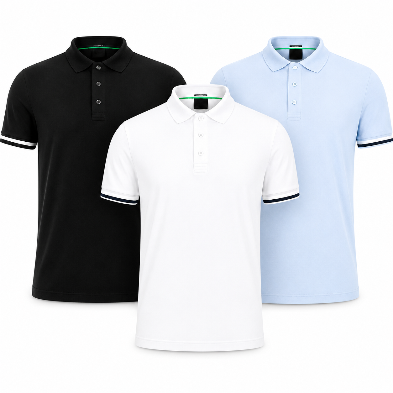 3-Pack Essential Polo Shirts