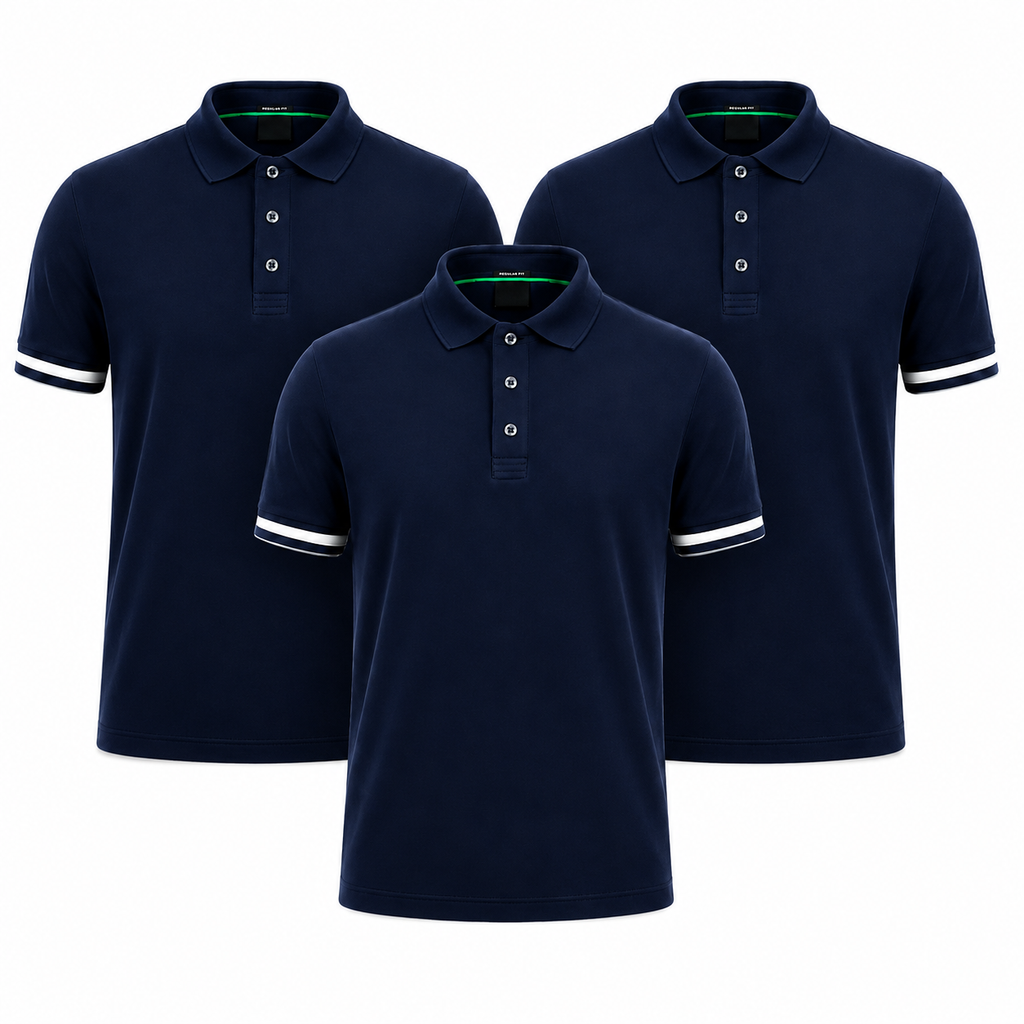 3-Pack Essential Polo Shirts