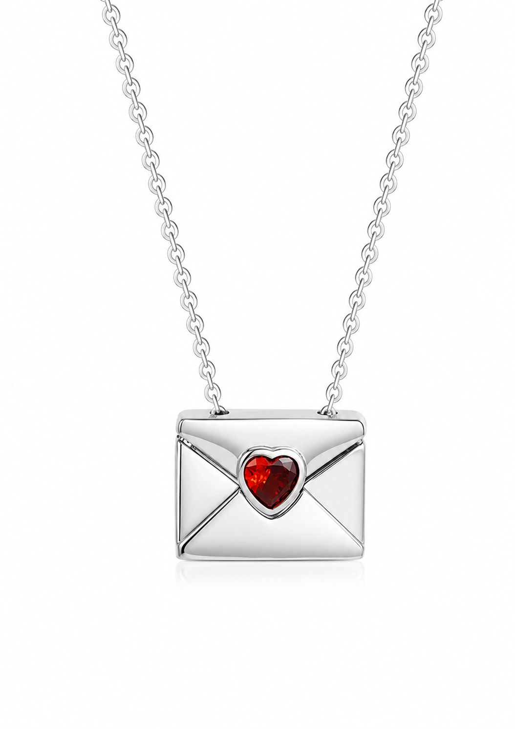 Colar Carta de Amor — Pingente Envelope com Coração