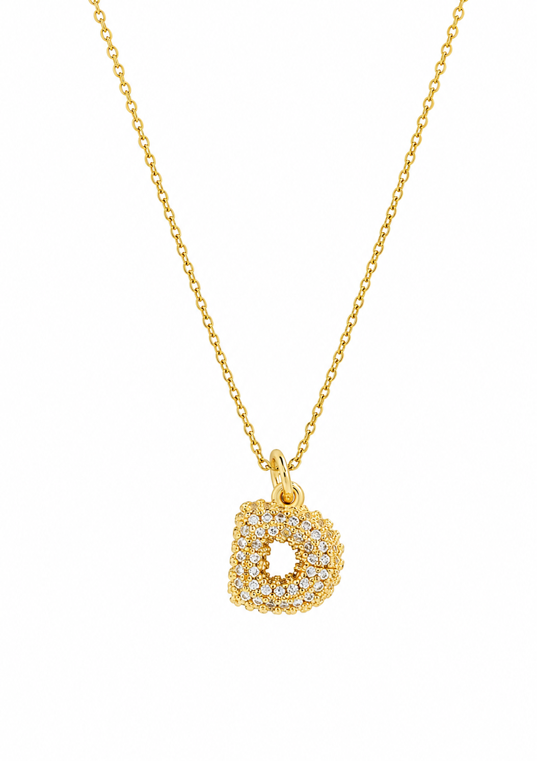 Colar com Inicial Cravejada — Sua Letra em Destaque | Banhado a Ouro 18K