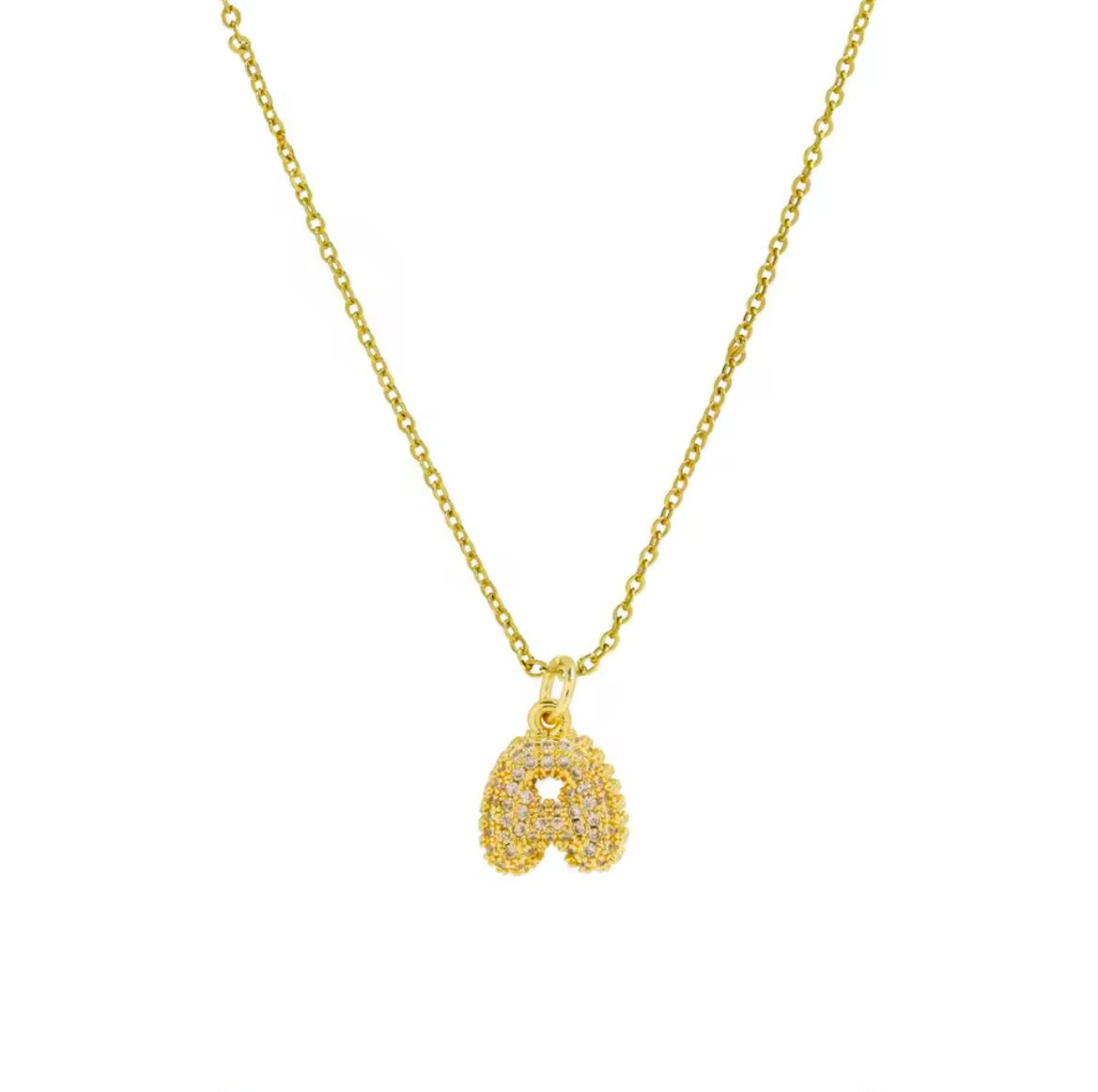 Colar com Inicial Cravejada — Sua Letra em Destaque | Banhado a Ouro 18K