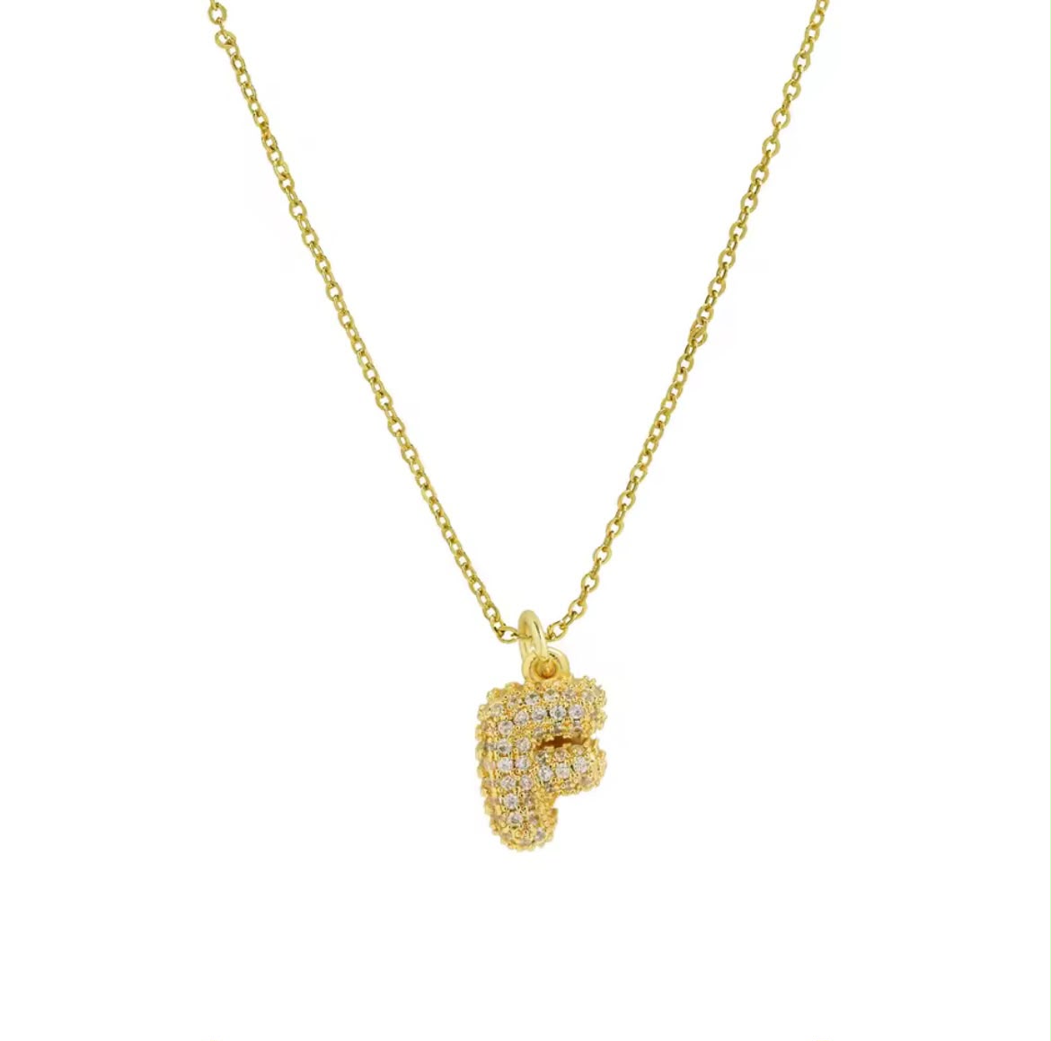 Colar com Inicial Cravejada — Sua Letra em Destaque | Banhado a Ouro 18K