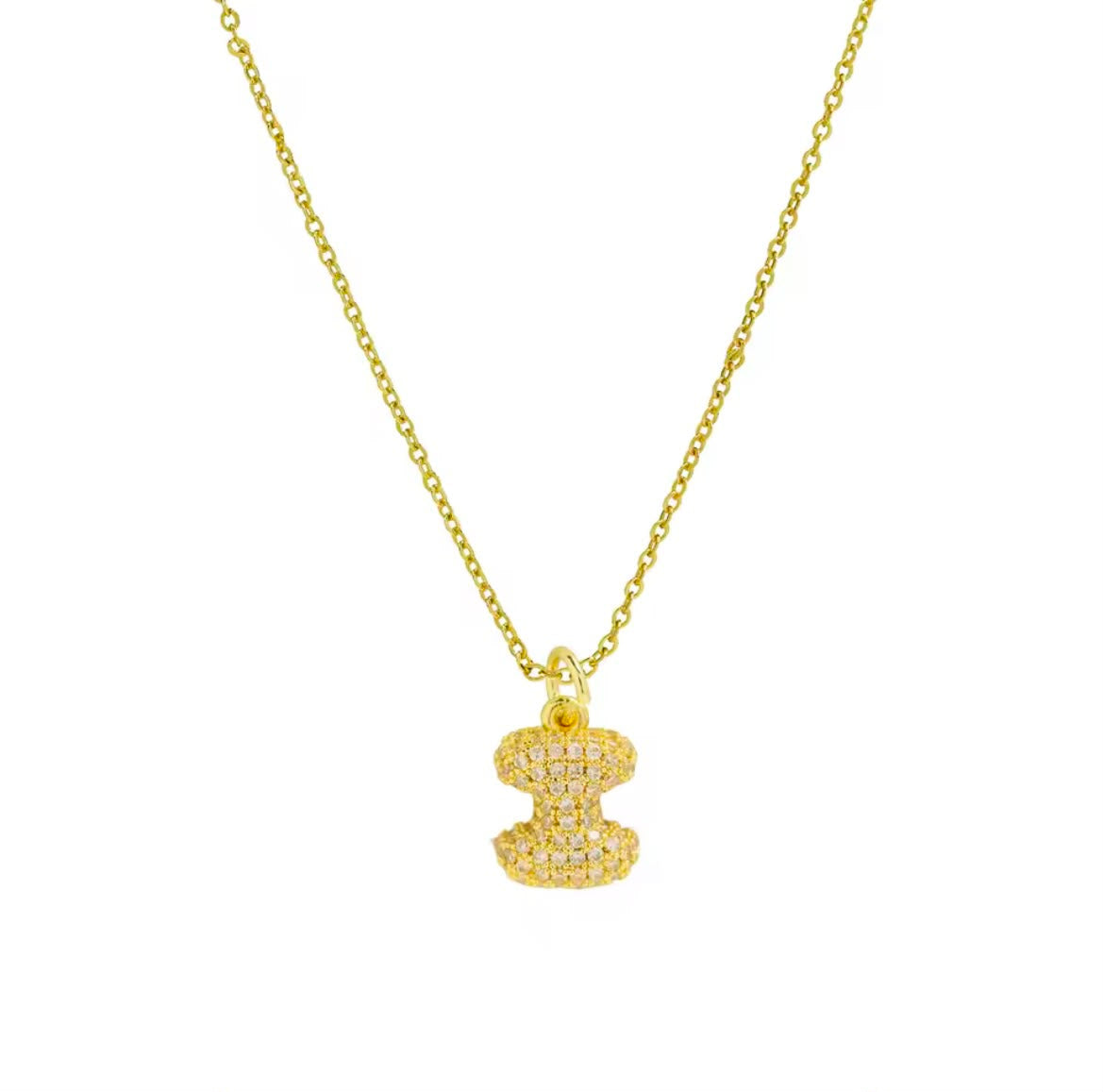 Colar com Inicial Cravejada — Sua Letra em Destaque | Banhado a Ouro 18K