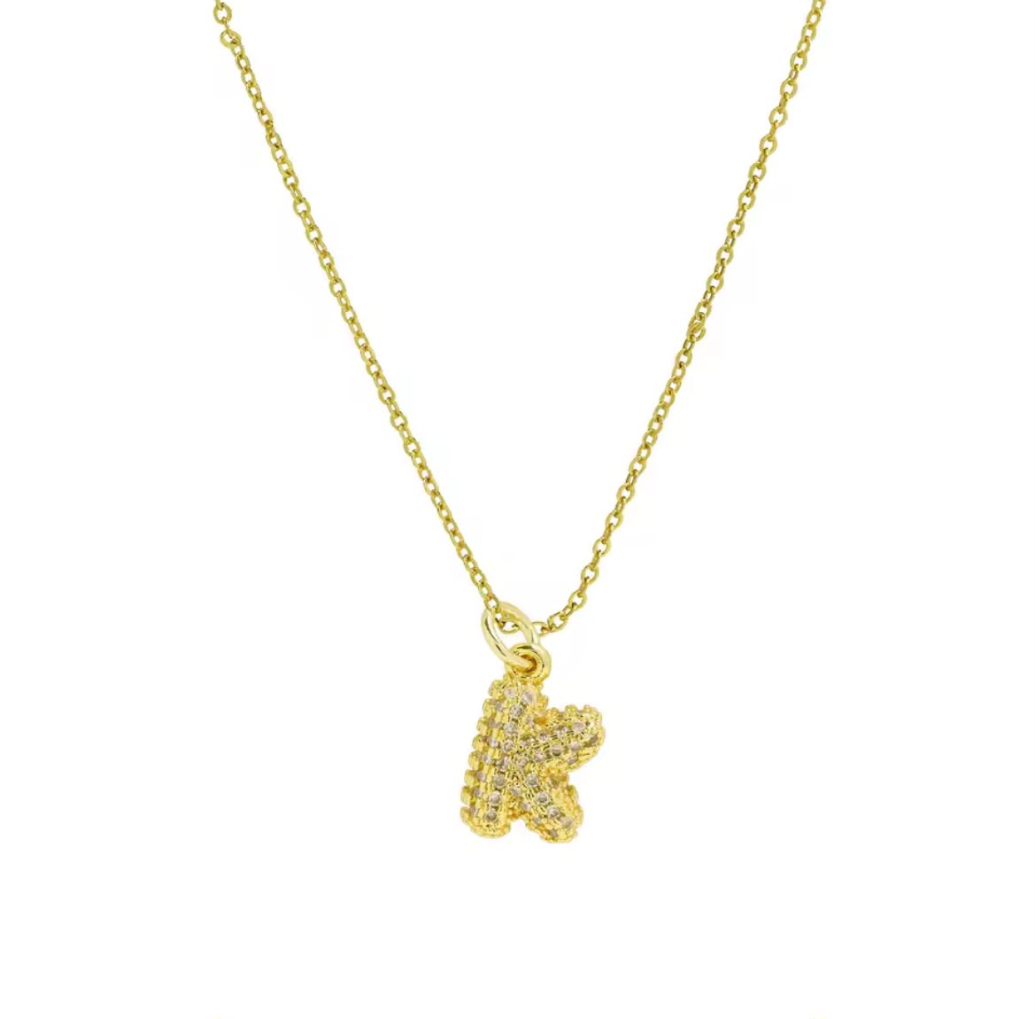 Colar com Inicial Cravejada — Sua Letra em Destaque | Banhado a Ouro 18K