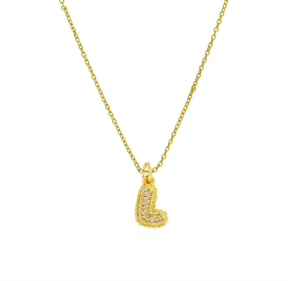 Colar com Inicial Cravejada — Sua Letra em Destaque | Banhado a Ouro 18K