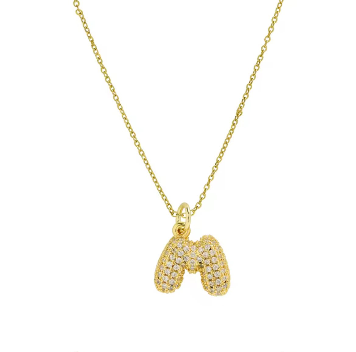 Colar com Inicial Cravejada — Sua Letra em Destaque | Banhado a Ouro 18K