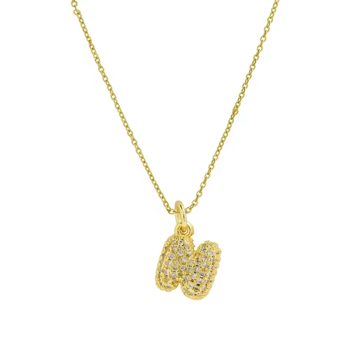 Colar com Inicial Cravejada — Sua Letra em Destaque | Banhado a Ouro 18K