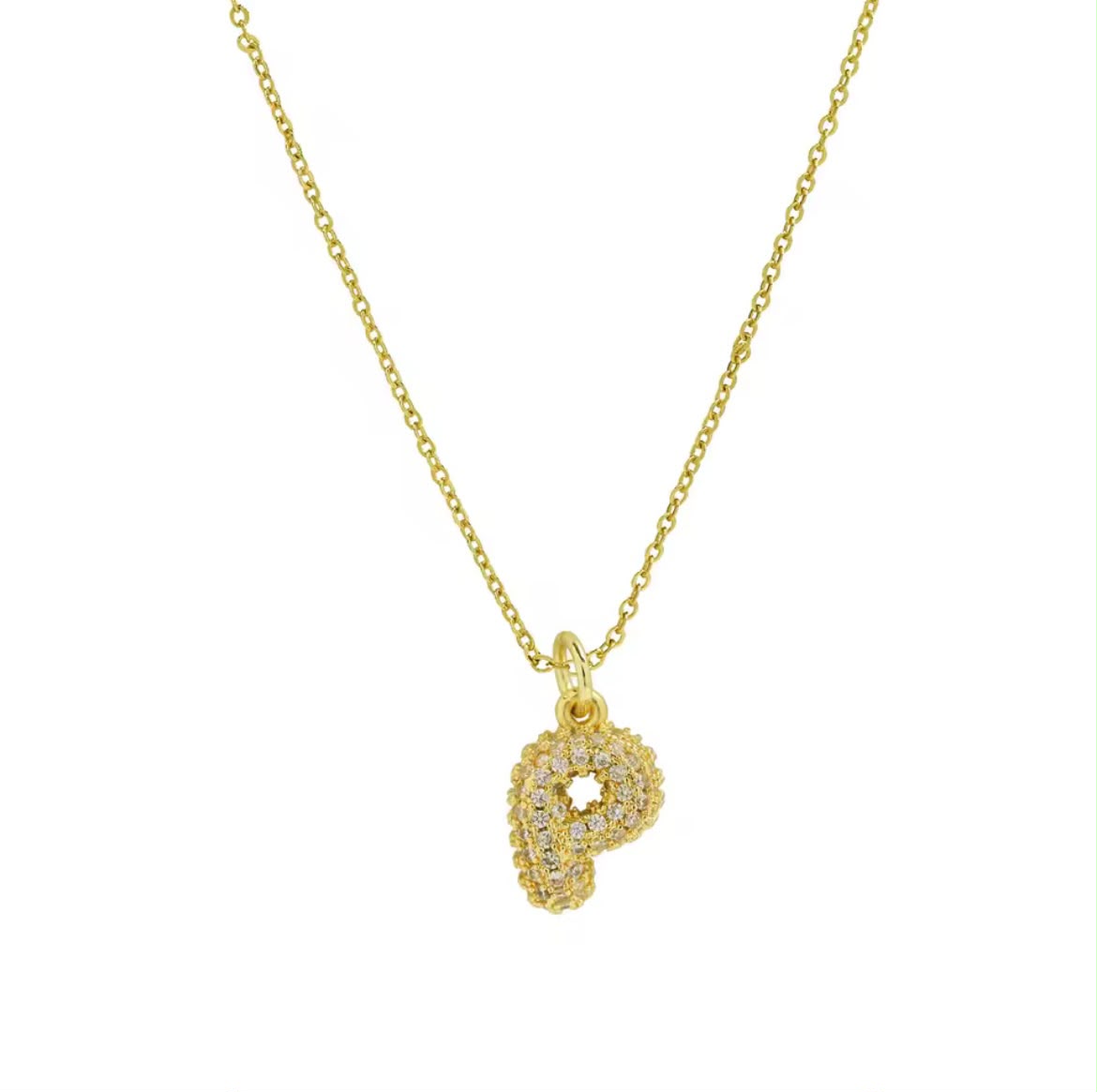 Colar com Inicial Cravejada — Sua Letra em Destaque | Banhado a Ouro 18K
