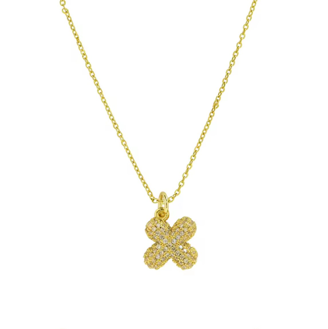 Colar com Inicial Cravejada — Sua Letra em Destaque | Banhado a Ouro 18K