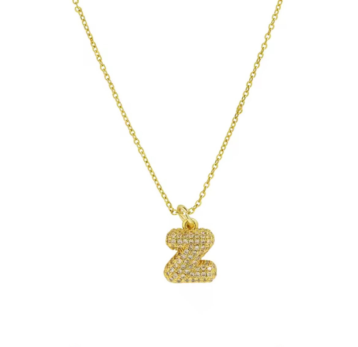 Colar com Inicial Cravejada — Sua Letra em Destaque | Banhado a Ouro 18K